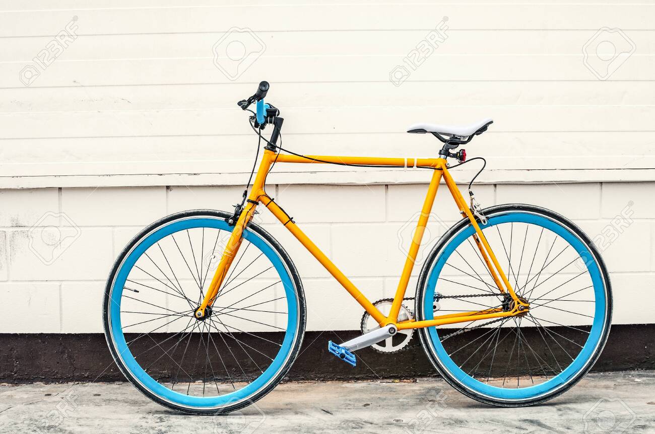 fixie bike yellow