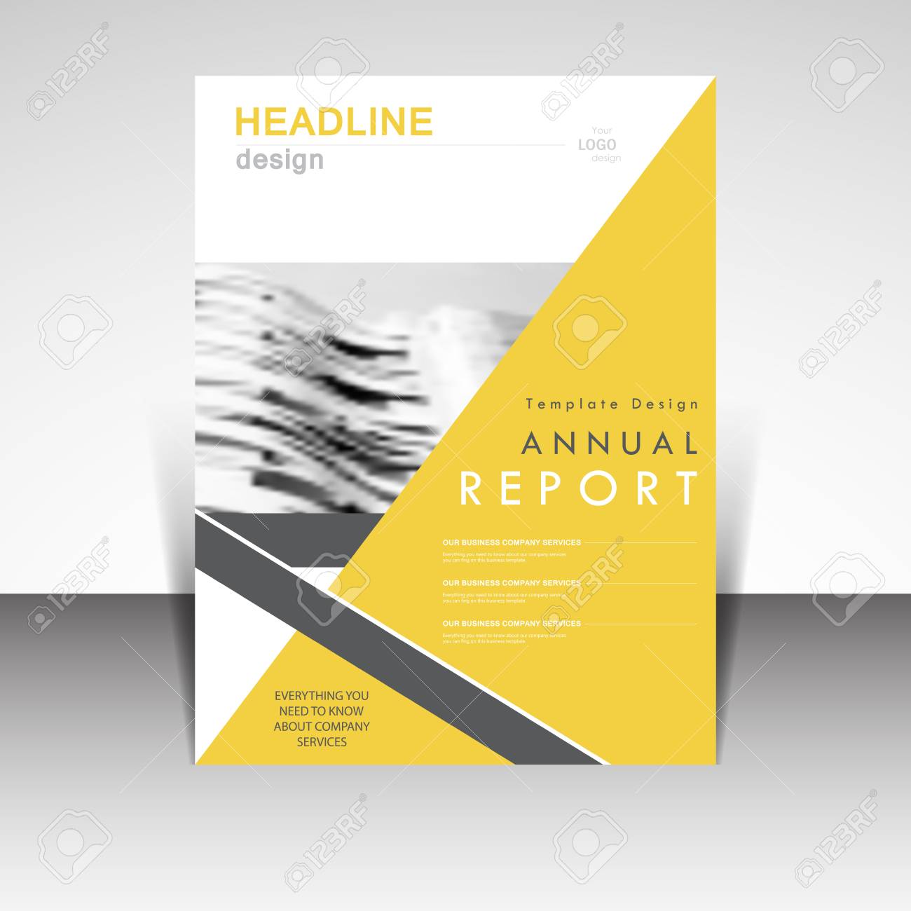 business template annual report brochure design vector illustration