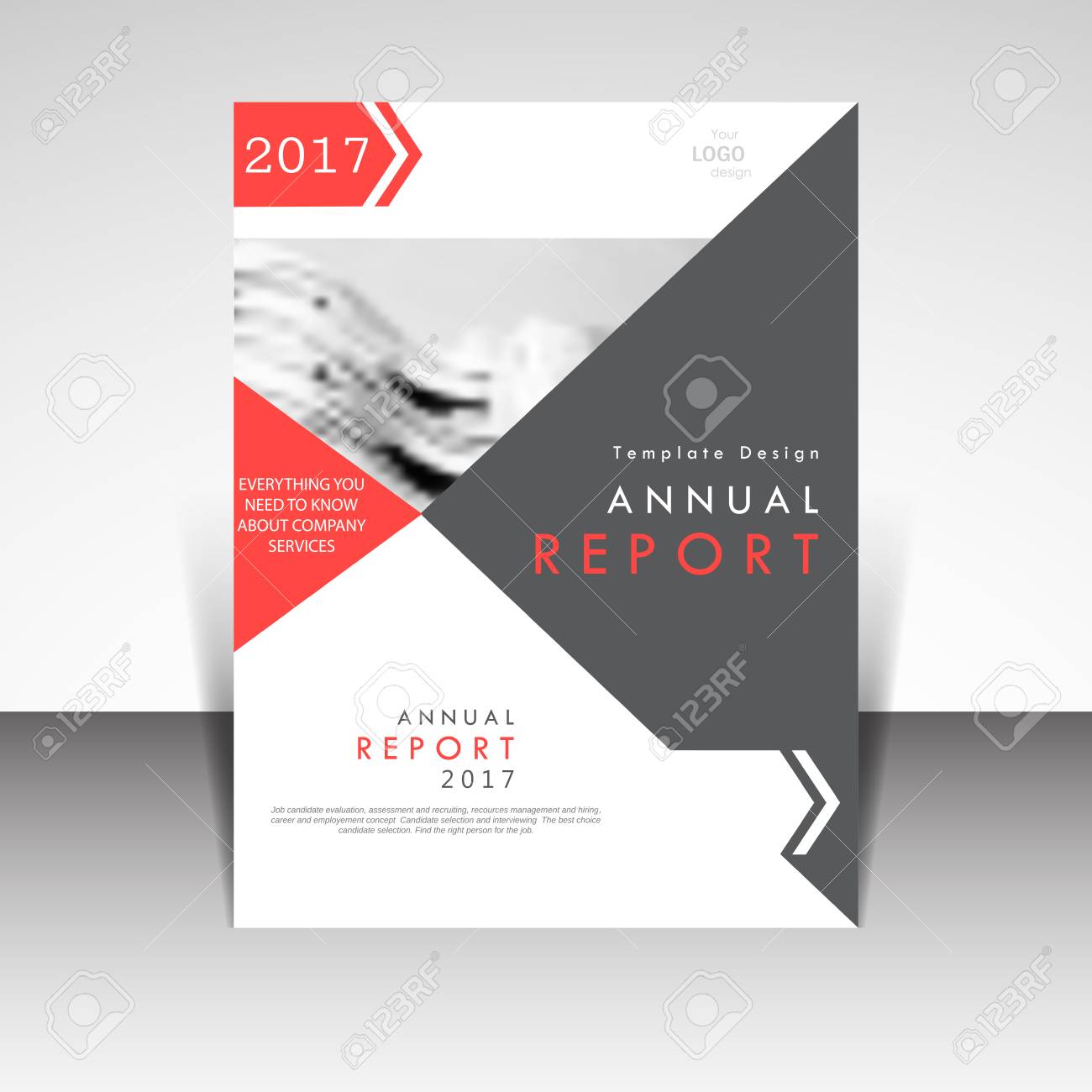 business template annual report brochure design vector illustration