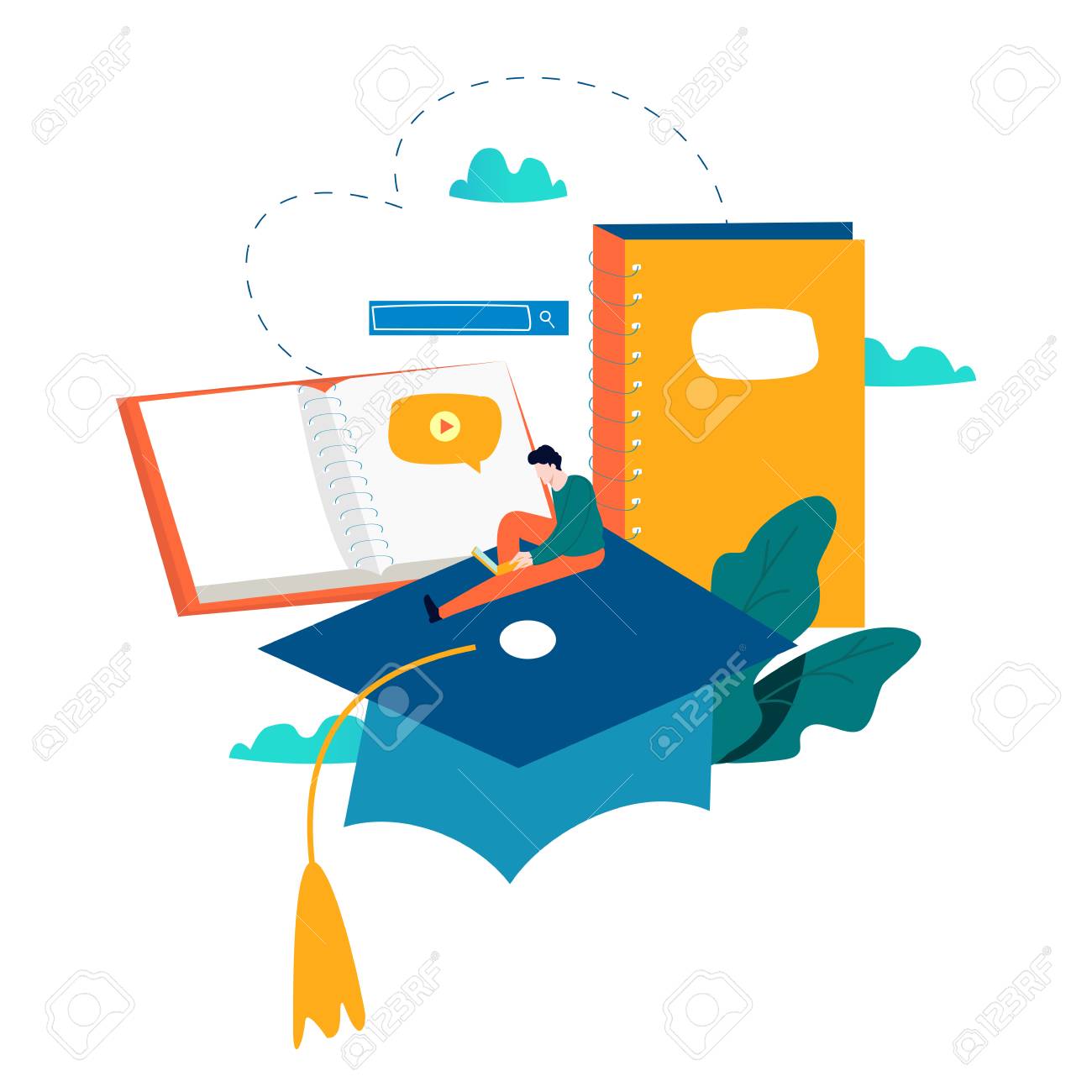 education online training courses distance education illustration education illustration
