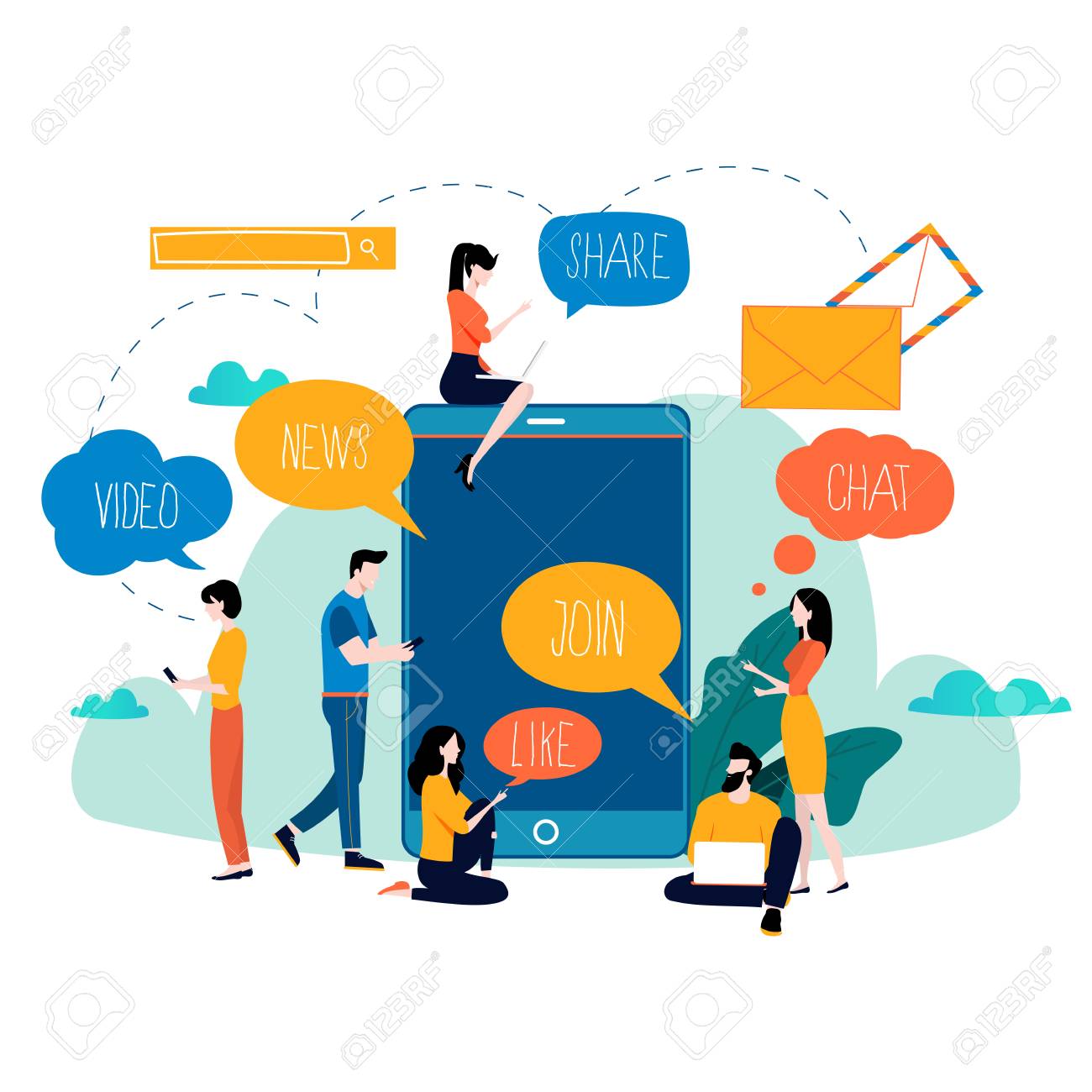 social media networking chatting