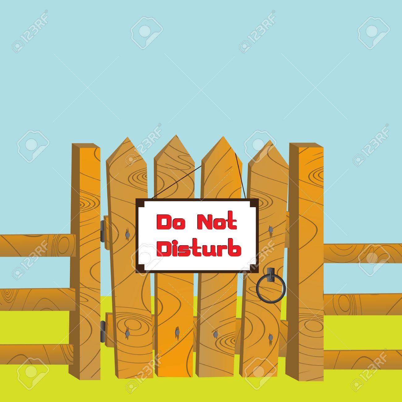 Cartoon Style Illustration Of A Wooden Gate And Fence With Do Royalty Free Cliparts Vectors And Stock Illustration Image 14569270