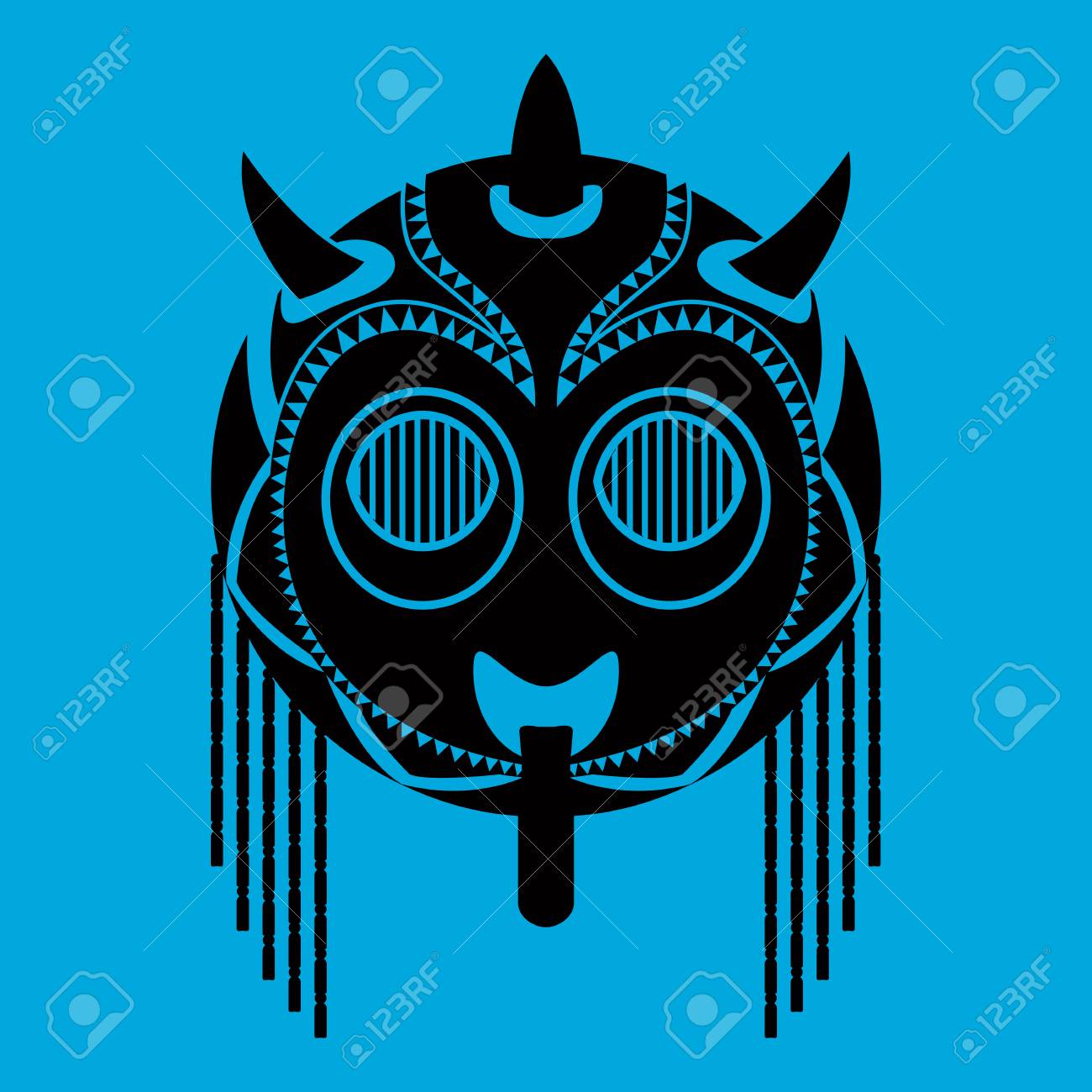 tribal mask design abstract art royalty free cliparts vectors and
