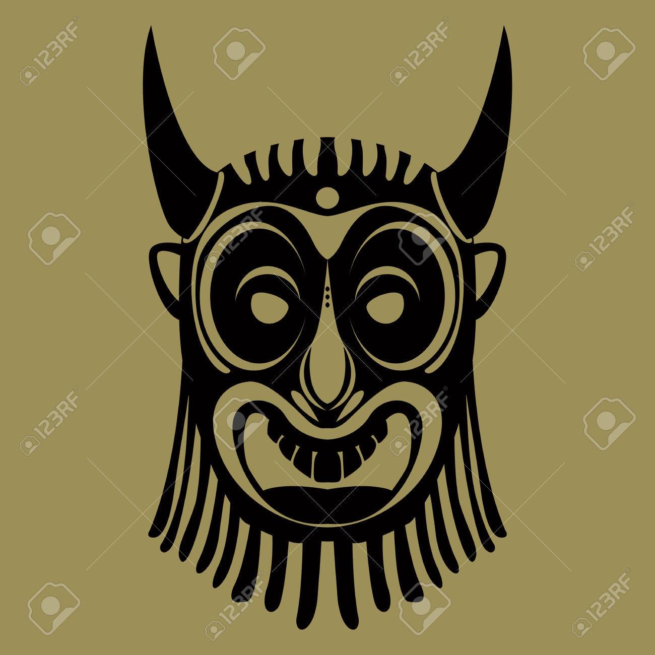 tribal mask design abstract art royalty free cliparts vectors and