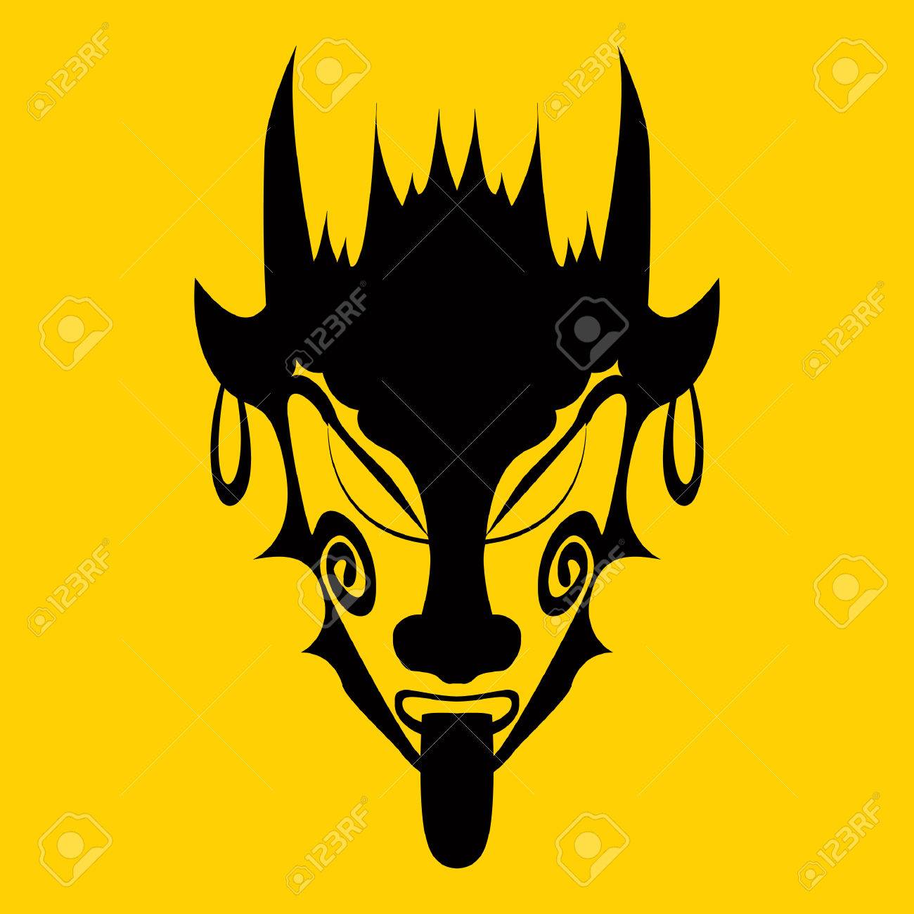 tribal mask design abstract art royalty free cliparts vectors and