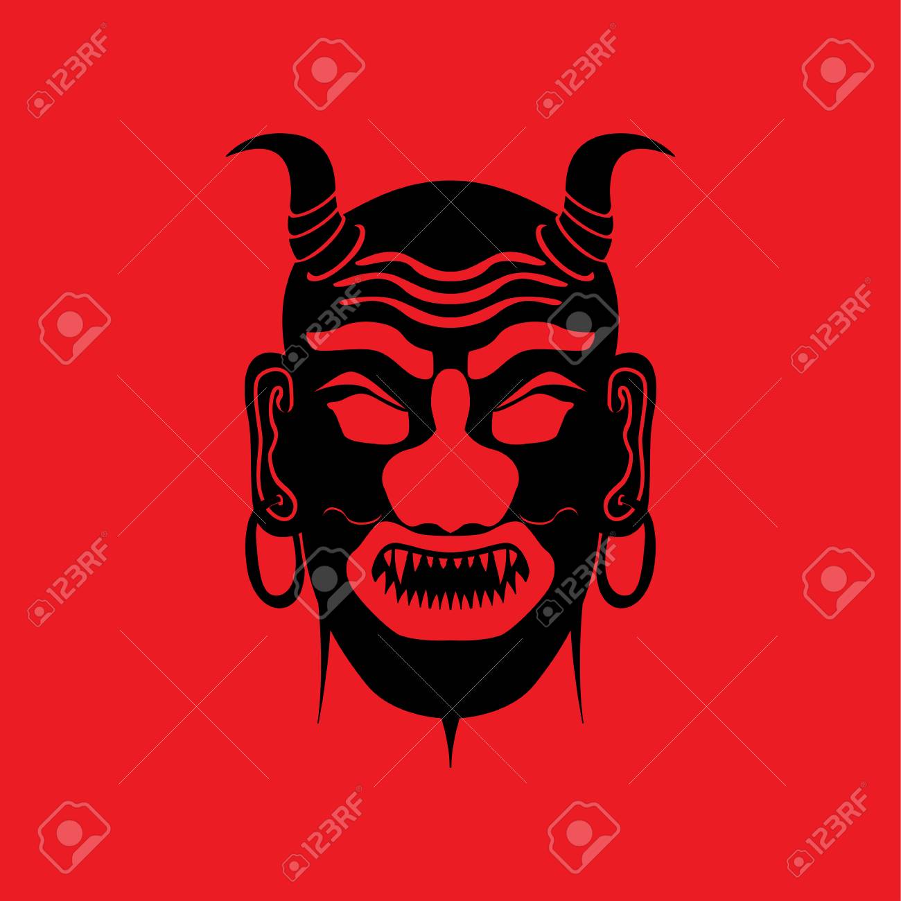 tribal mask design abstract art royalty free cliparts vectors and