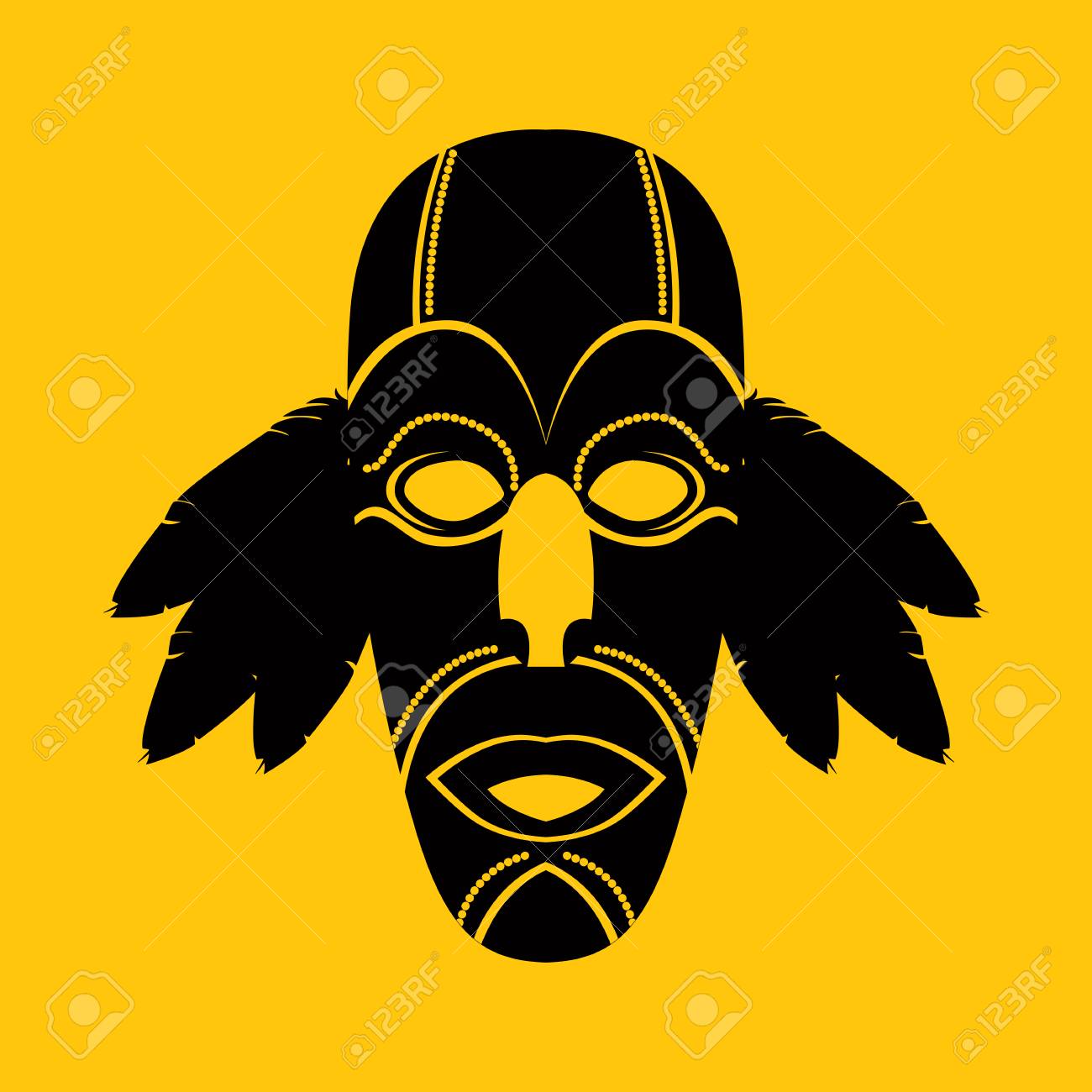 tribal mask design abstract art royalty free cliparts vectors and