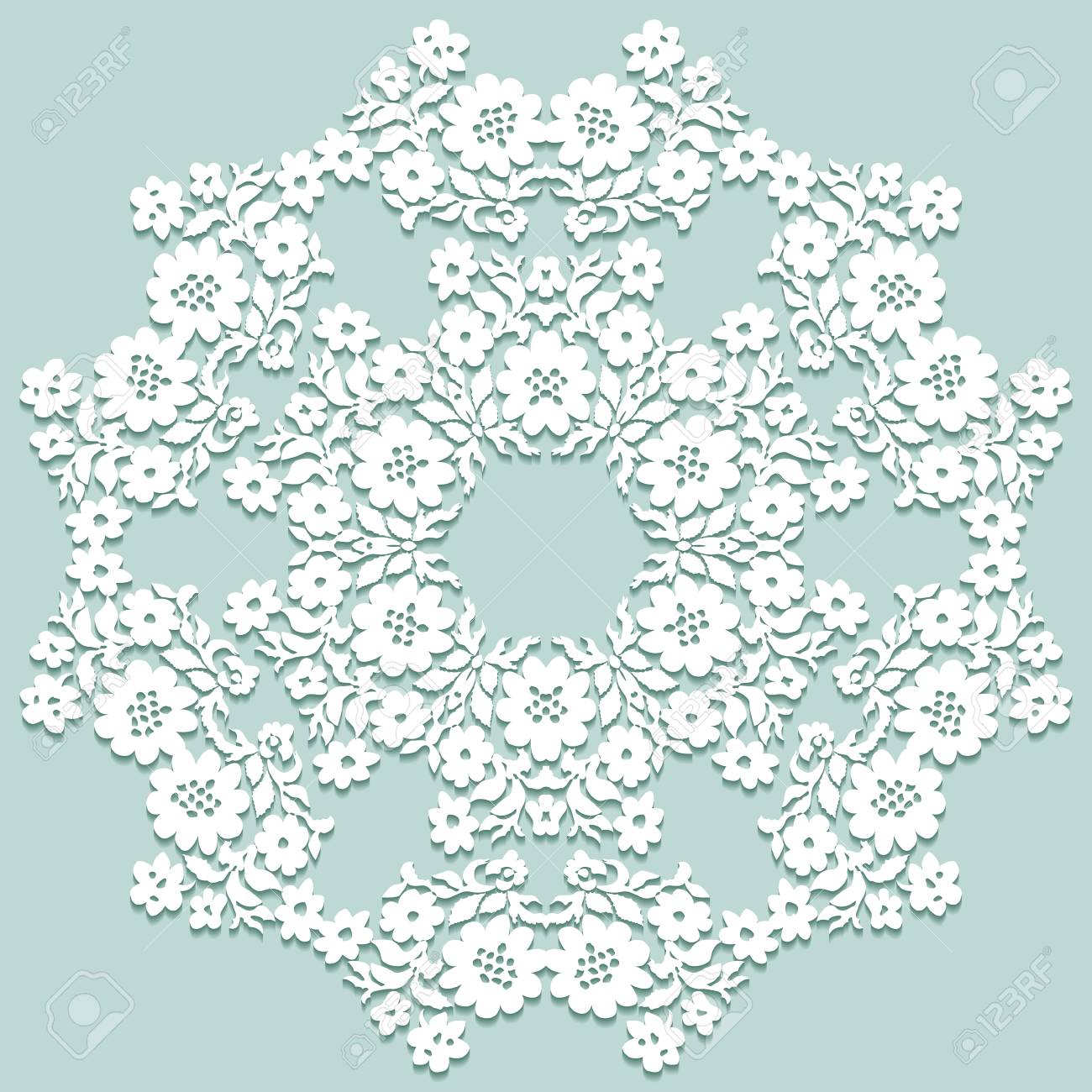 Handmade Lace Doily Beautiful Elegant Vintage Knitted Lacy Napkin