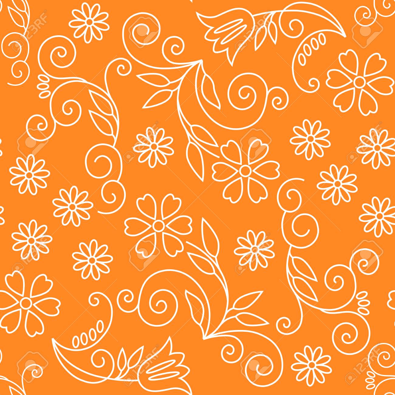 明るい色でシンプル シームレス花柄背景のイラスト素材 ベクタ Image