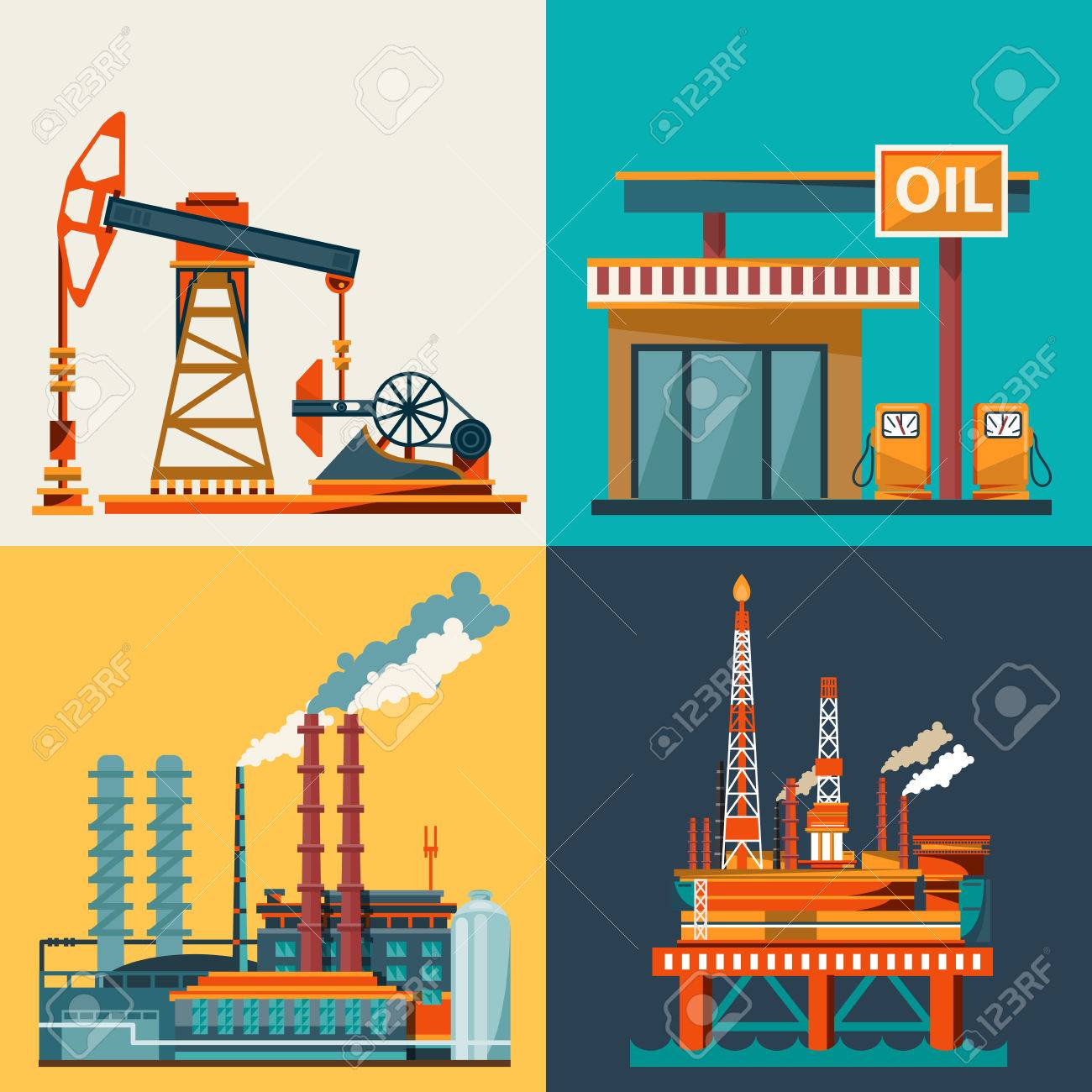Oil industry business concept of gasoline diesel production fuel distribution and transportation icons composition illustration - 53103536 Oil industry business concept of gasoline diesel production fuel distribution and transportation icons composition illustration - 53103536