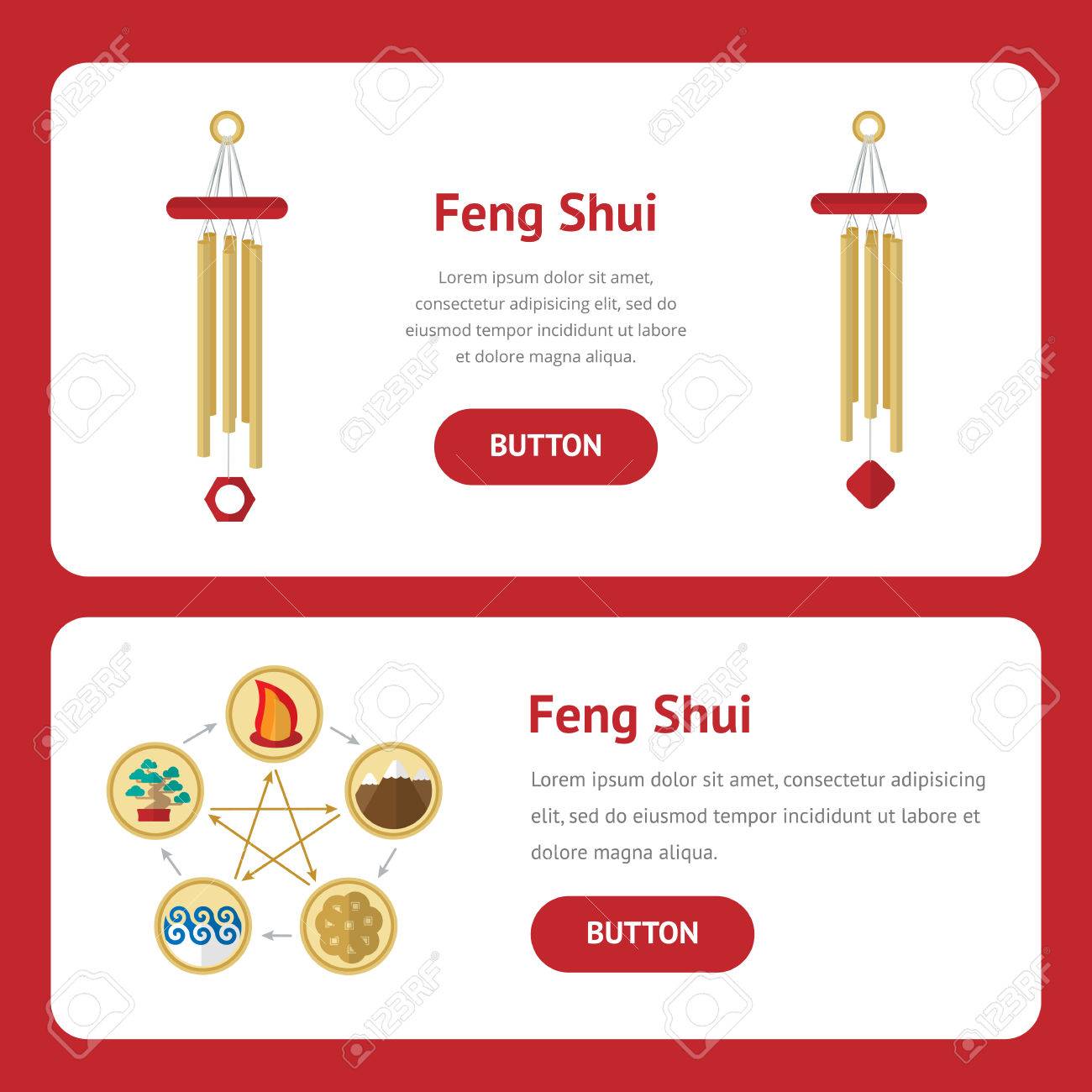 Five Elements Symbol Of Feng Shui In Flat Design Fire Water Five Elements Symbol Of Feng Shui In Flat Design Fire Water