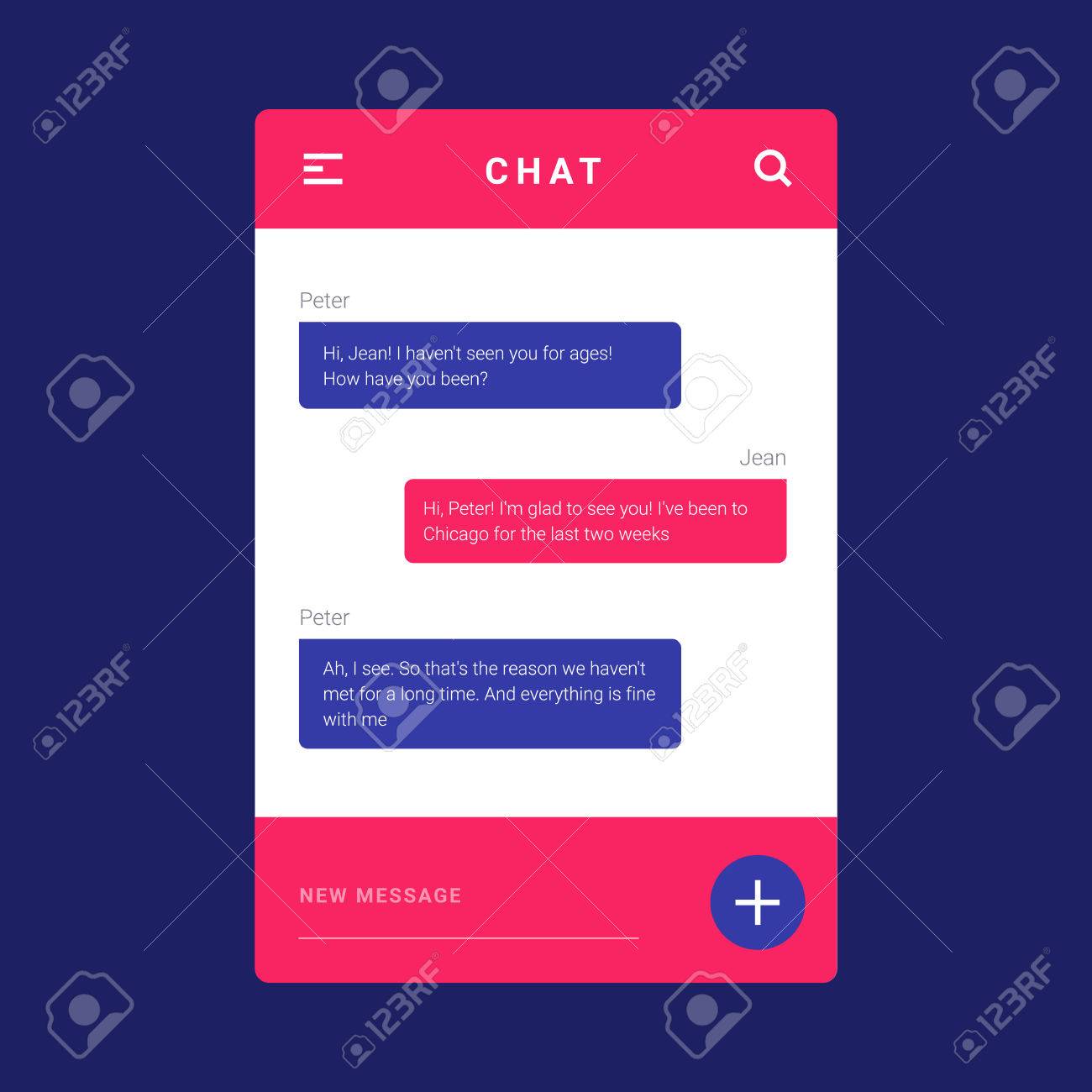 ui ux and gui template layout for mobile apps pink and blue