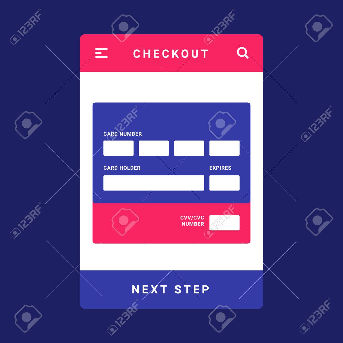 ui ux and gui template layout for mobile apps mobile bank card