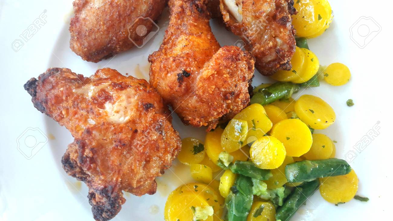 Chicken Drumstick Baked And Vegetables