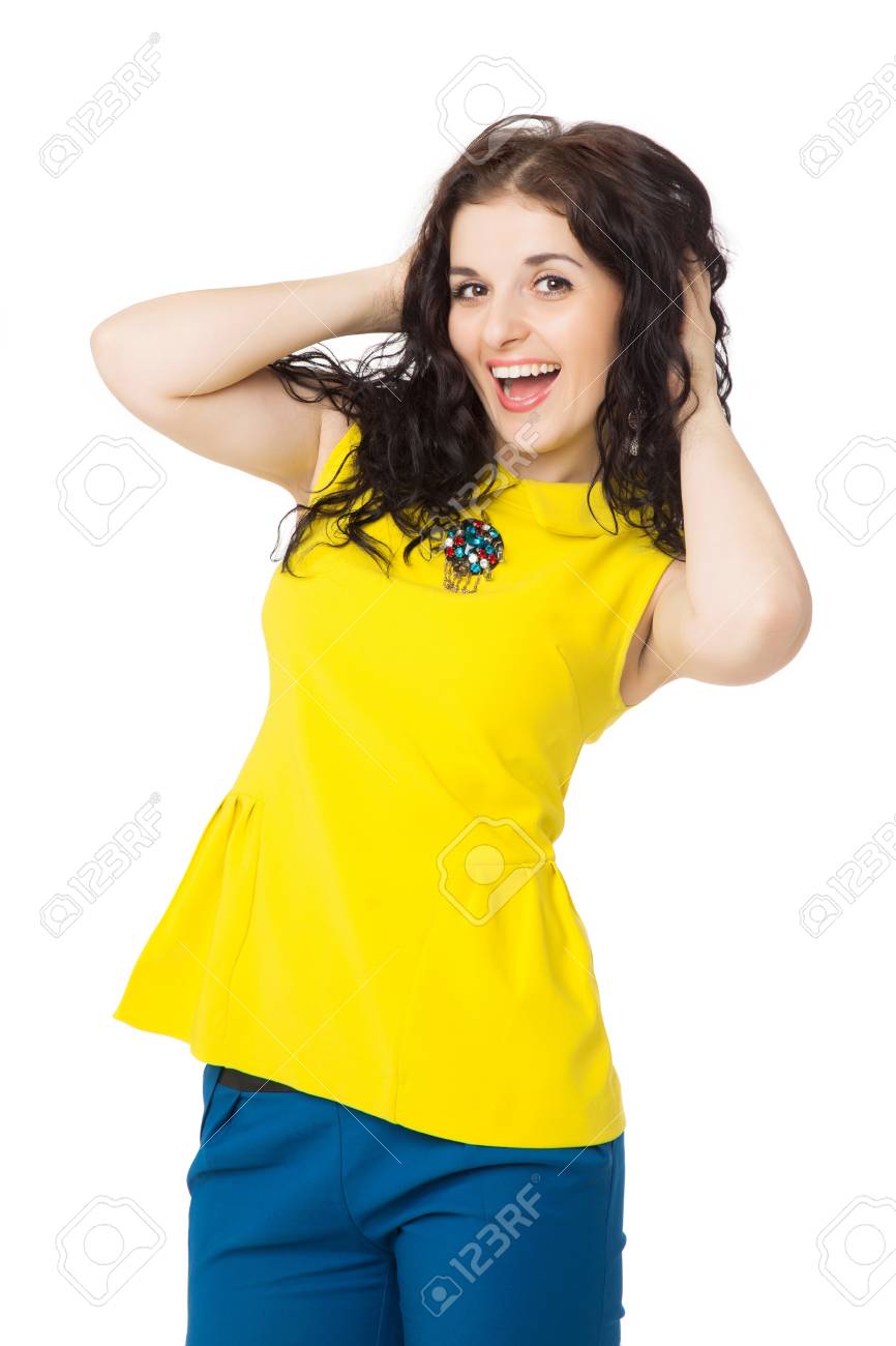 girls yellow blouse