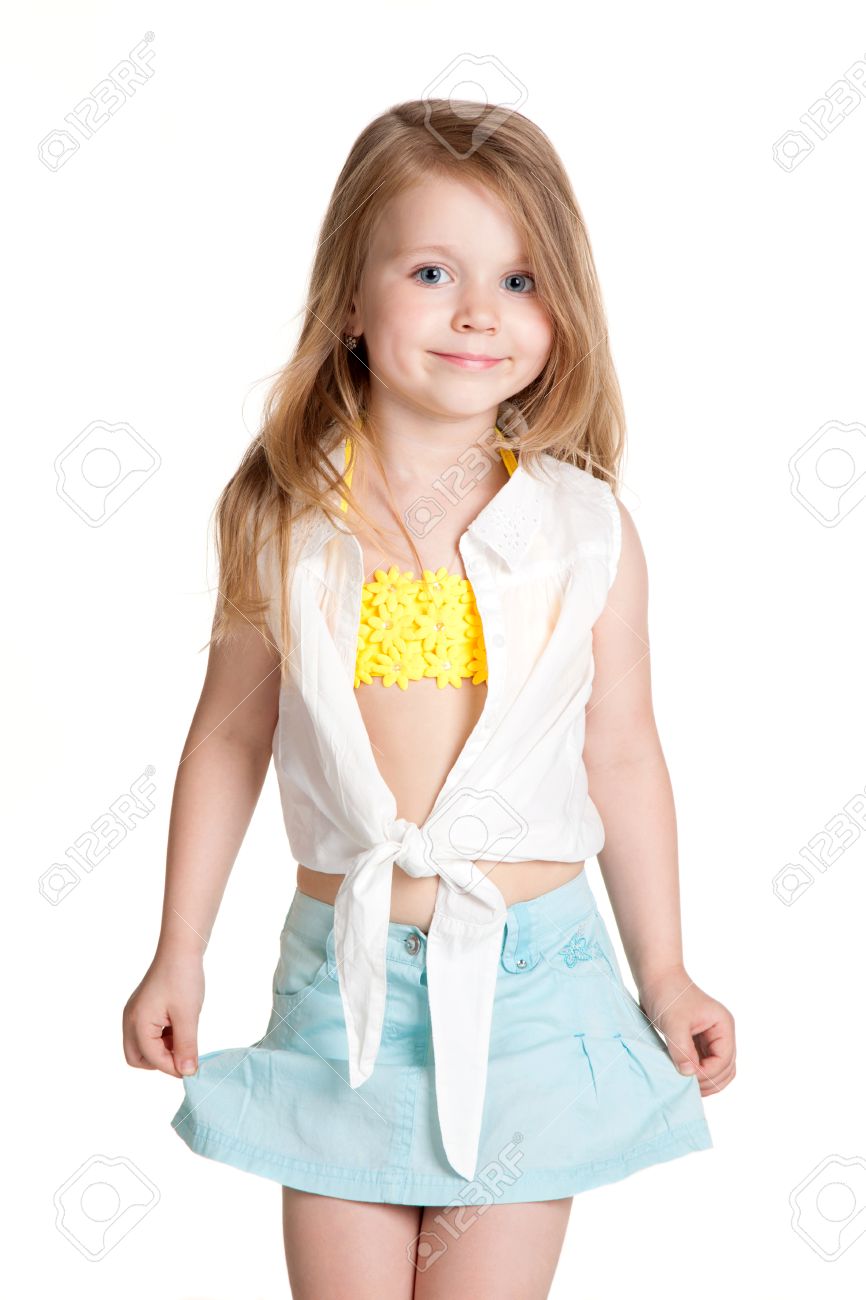 girls long blue skirt