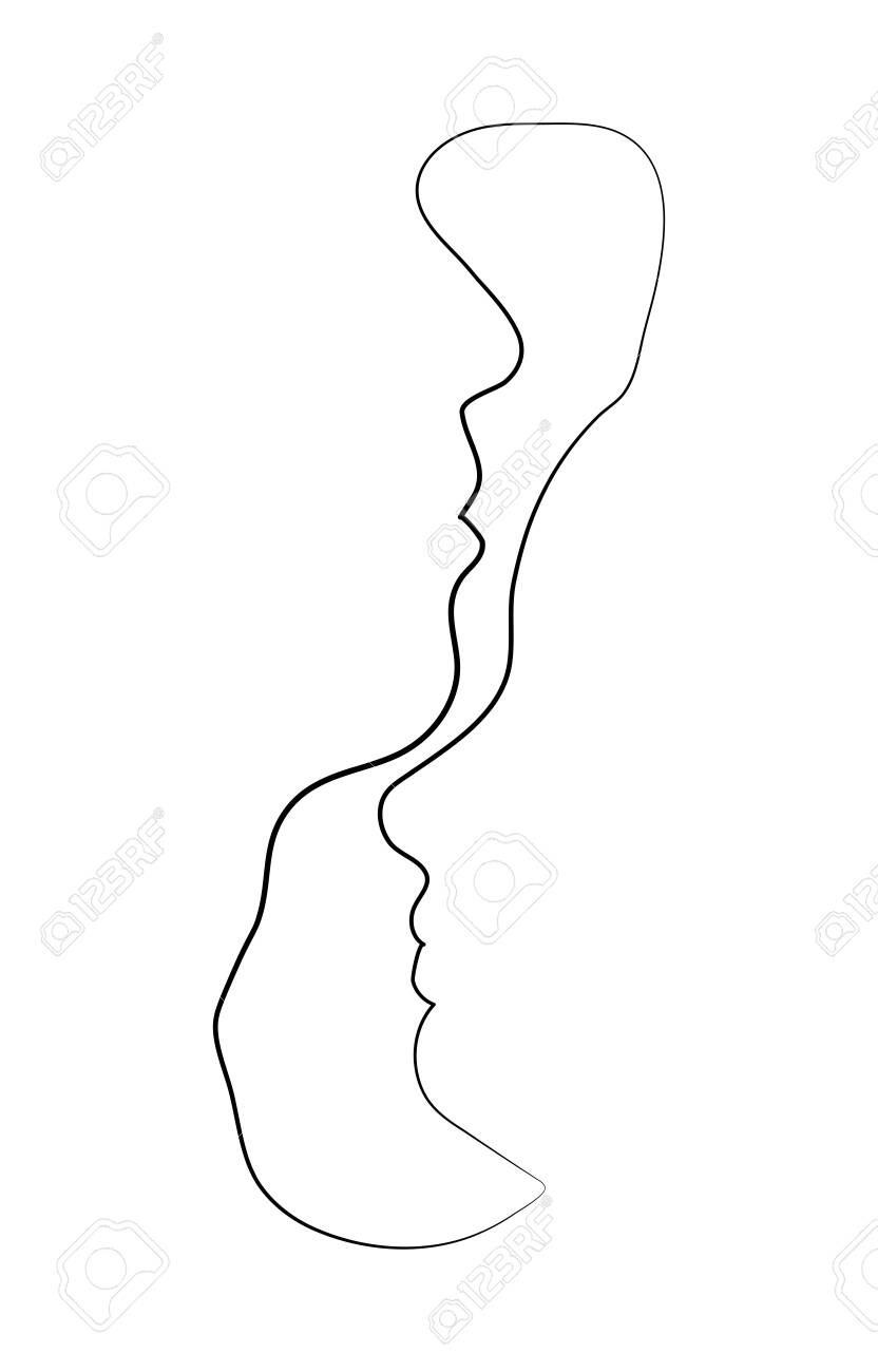 Fine One Line Drawing Abstract Two Faces Minimalism Art Aesthetic Royalty Free Cliparts Vectors And Stock Illustration Image Fine One Line Drawing Abstract Two Faces Minimalism Art Aesthetic Royalty Free Cliparts Vectors And Stock Illustration Image