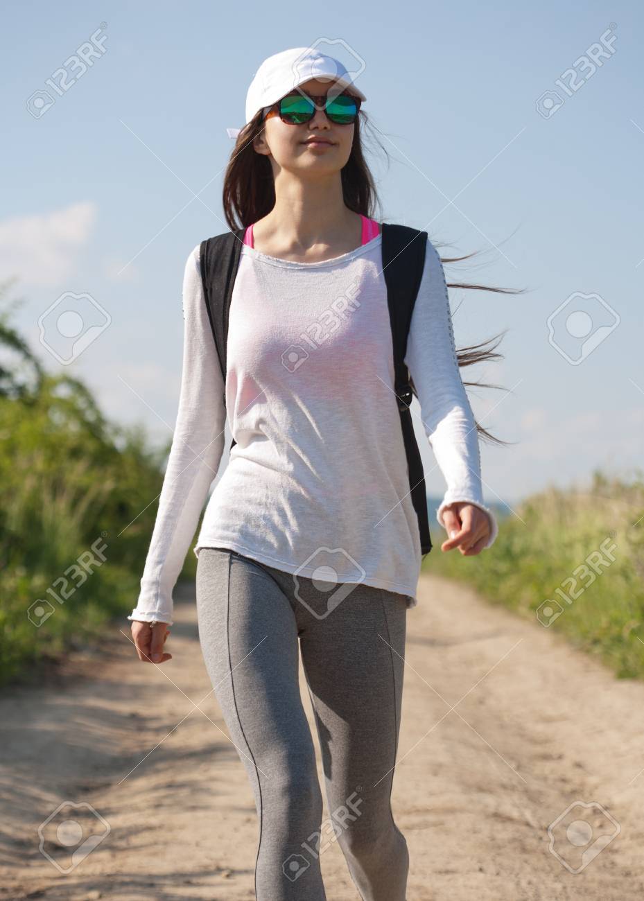 Hiking Woman Brunette Hiking Woman Brunette