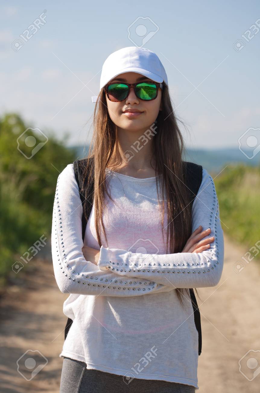 Hiking Woman Brunette Hiking Woman Brunette