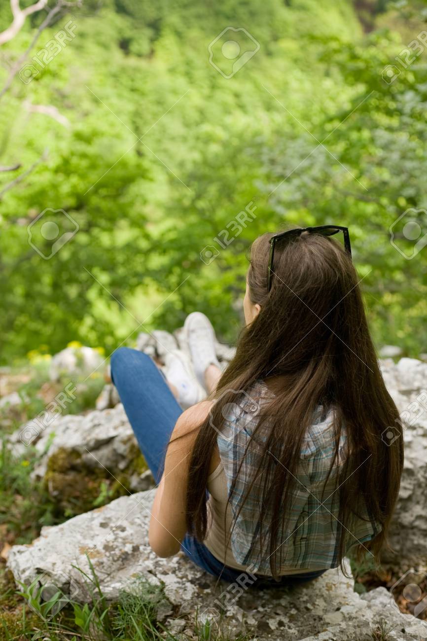 Hiking Woman Brunette Hiking Woman Brunette