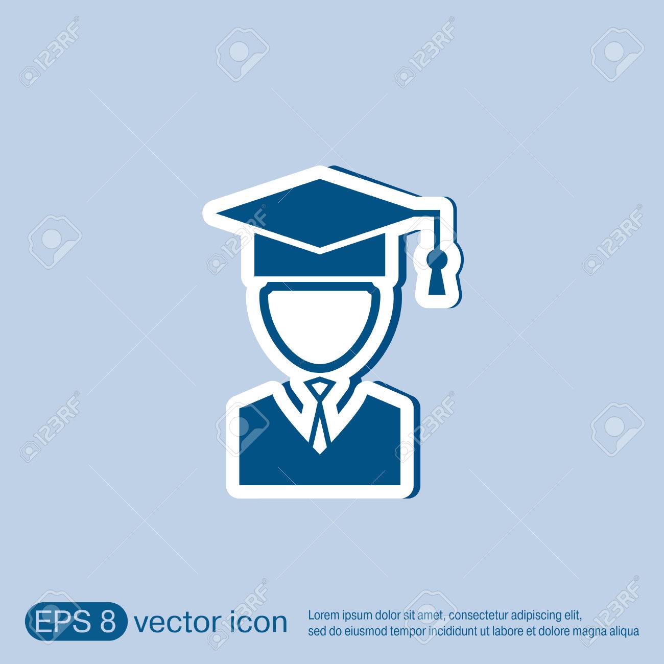 graduate hat avatar sign the head of the student learner education