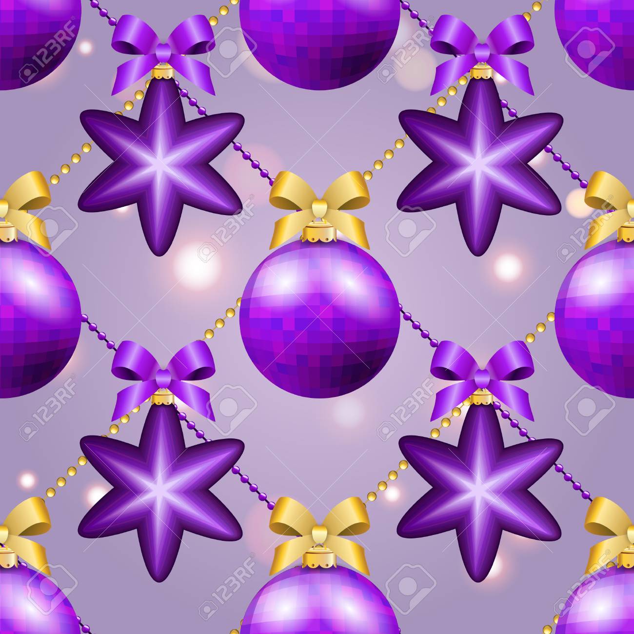 Modèle De Nouvel An Avec Boule De Noël Papier Peint De Noël Avec Noeud Et Ruban Sparkles Et Bokeh Brillant Et Brillant