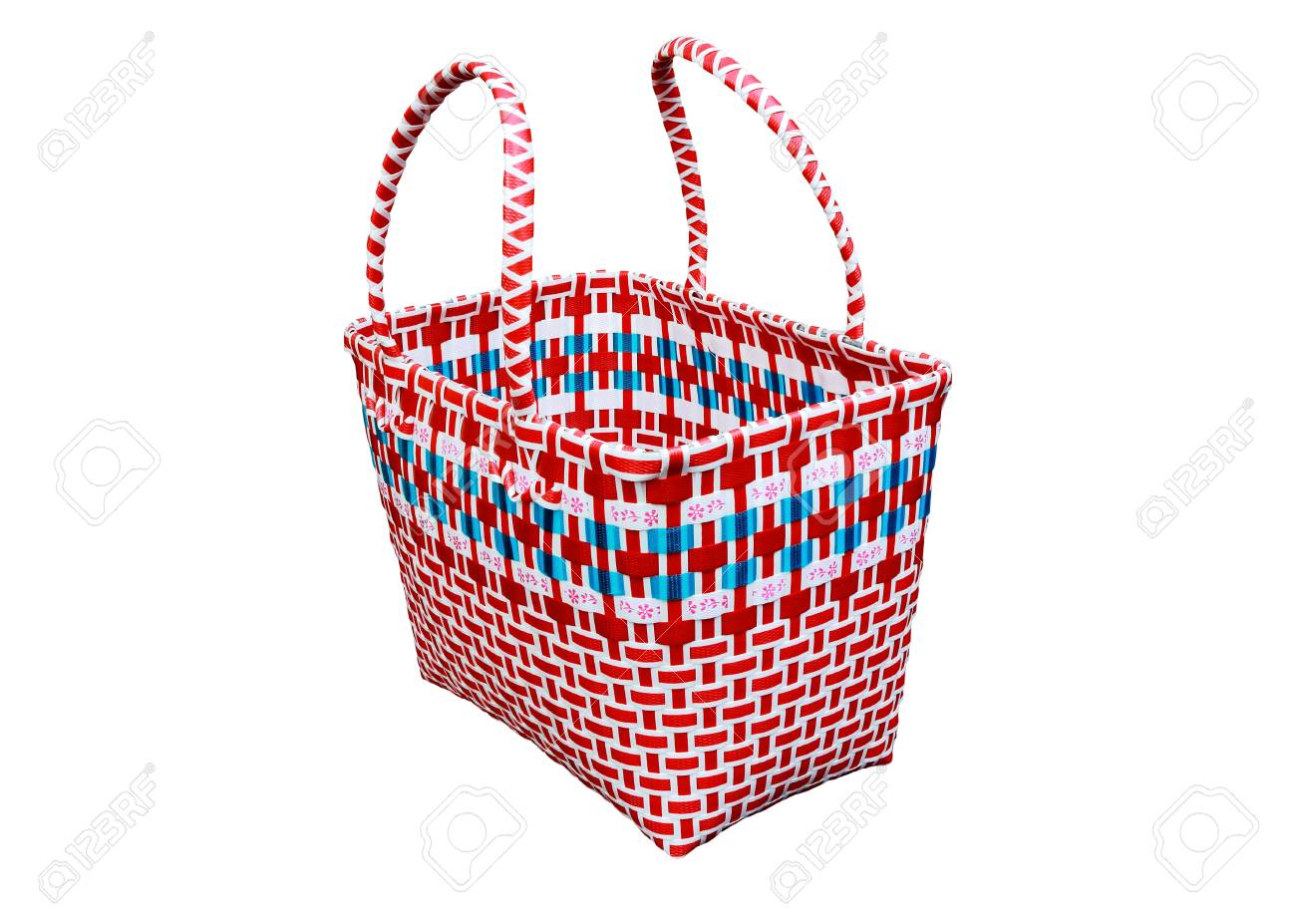 Woven Plastic Baskets ,handmade Plastic 