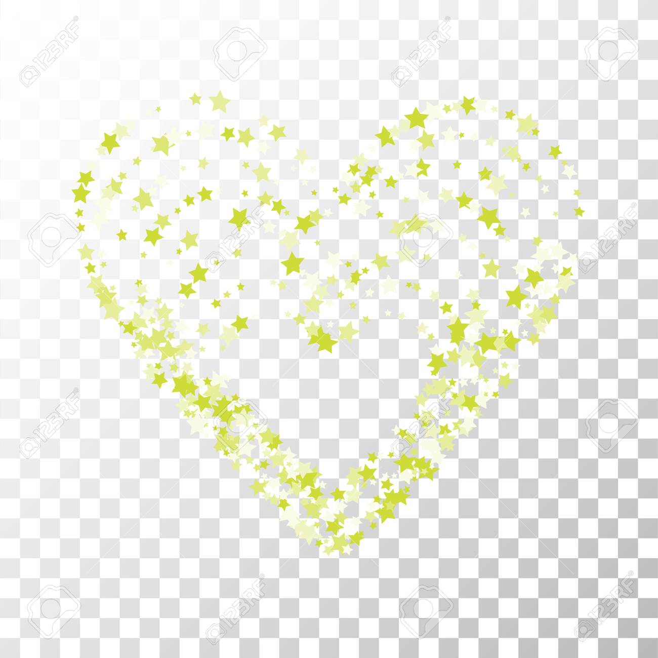 Coracao Verde Estrelas Confetes Linhas Em Fundo Transparente Fundo Do Convite Cartao De Banner Cartao Natal E Ano Novo Cartao Postal Embalagem Impressao De Texteis Lindo Ceu Estrelado Ilustraciones Vectoriales Clip Art