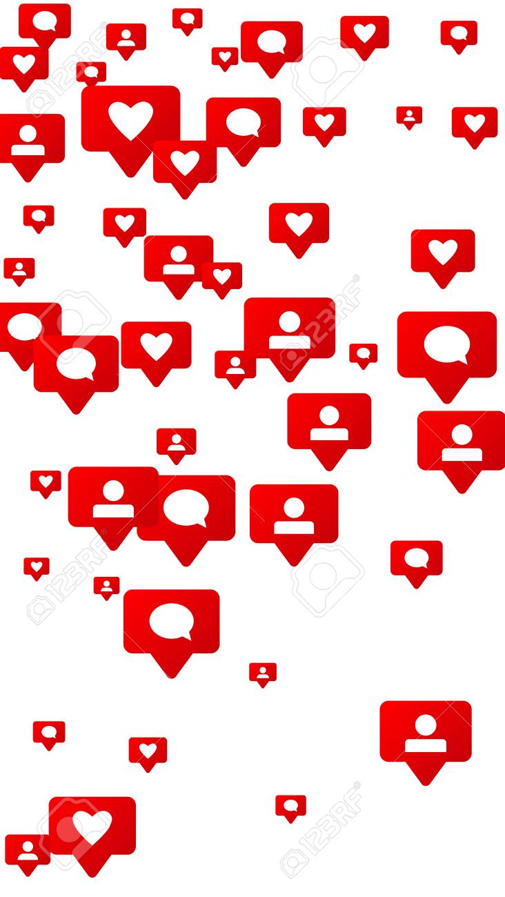 いいね フォロワー コメント付きの通知 ソーシャルメディアマーケティングベクターのイラスト のイラスト素材 ベクタ Image