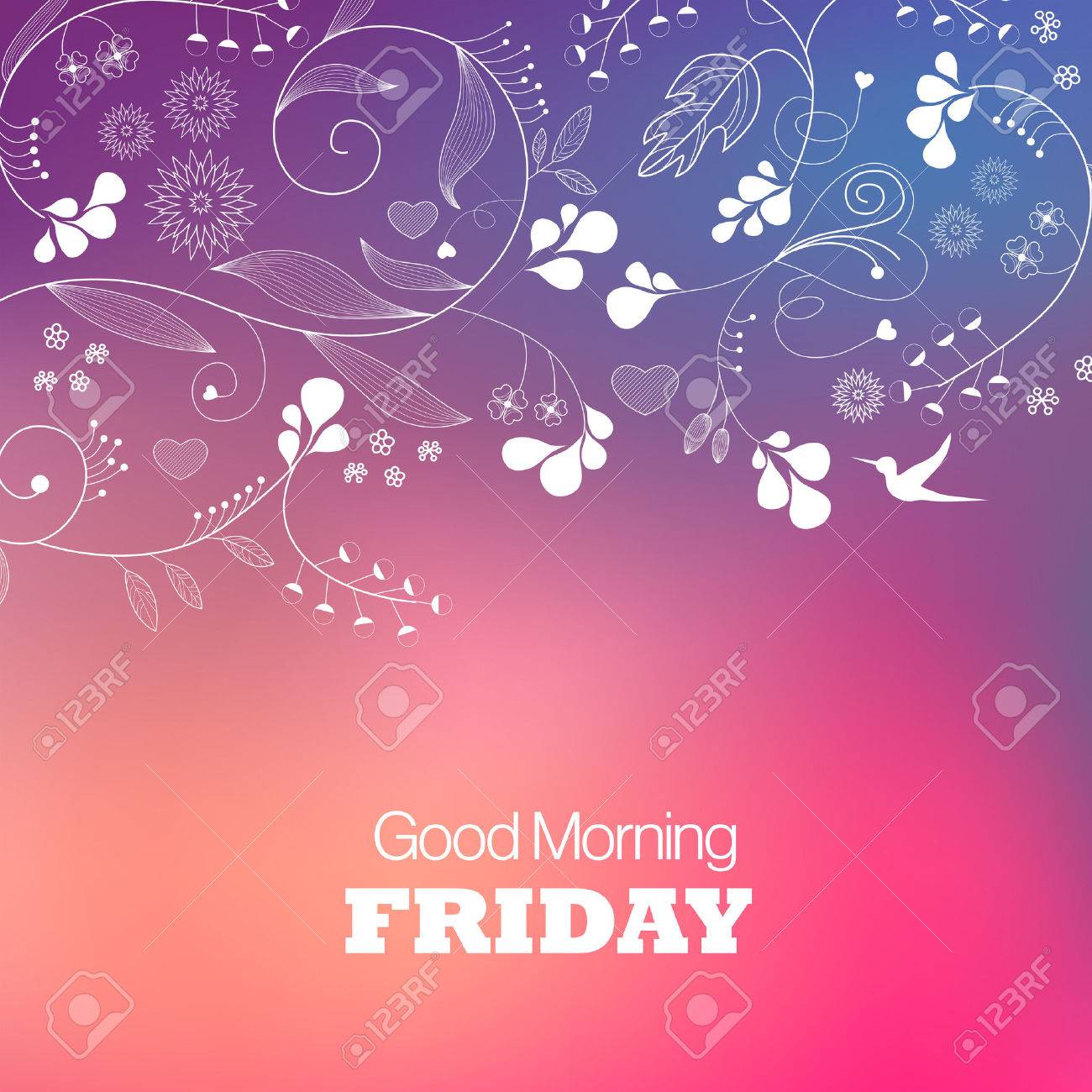 Days Of The Week Friday Text Good Morning Friday On A Brown