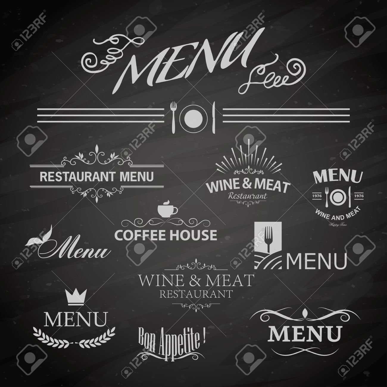 chalkboard menu template