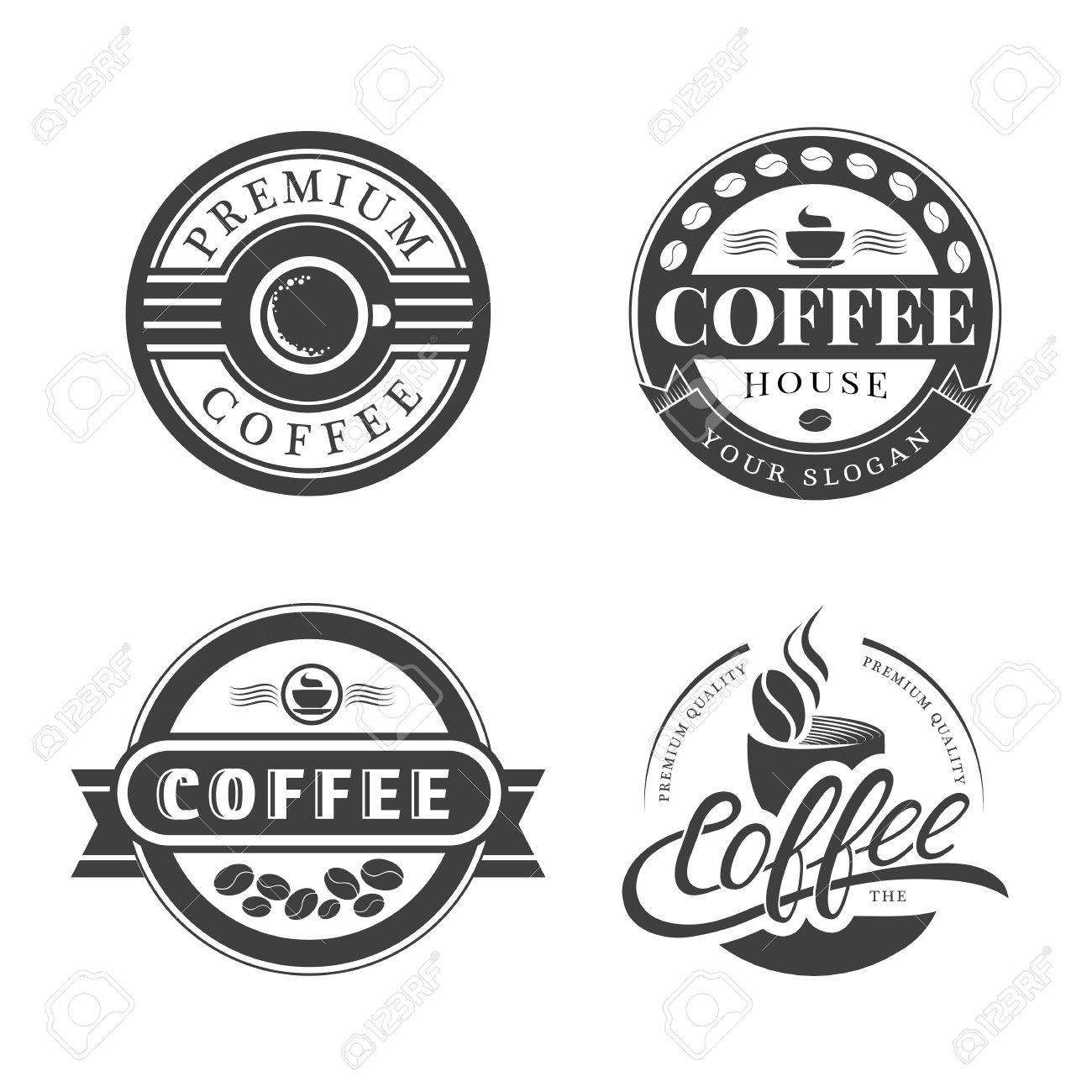 coffee vintage labels logo