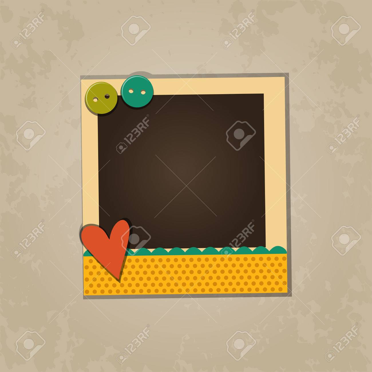 design photo frame on nice background decorative template for scrapbook picture frame template