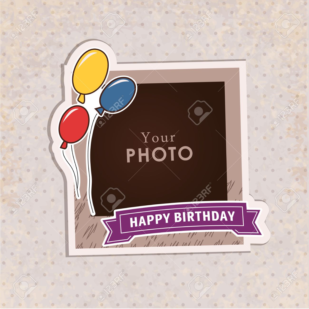 design photo frame on nice background decorative template for scrapbook picture frame template