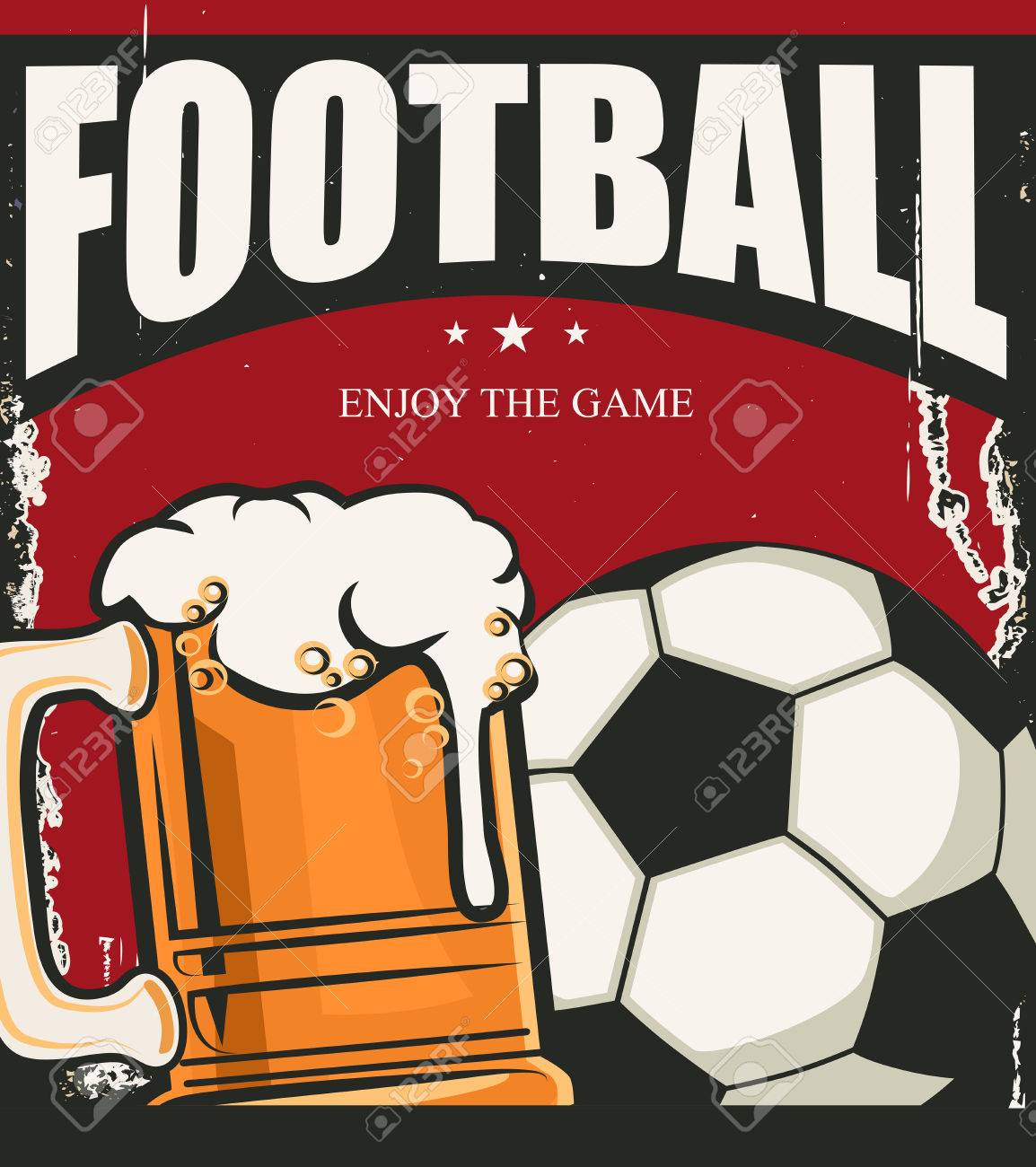 retro sport banner soccer ball football design vector template soccer ball templates