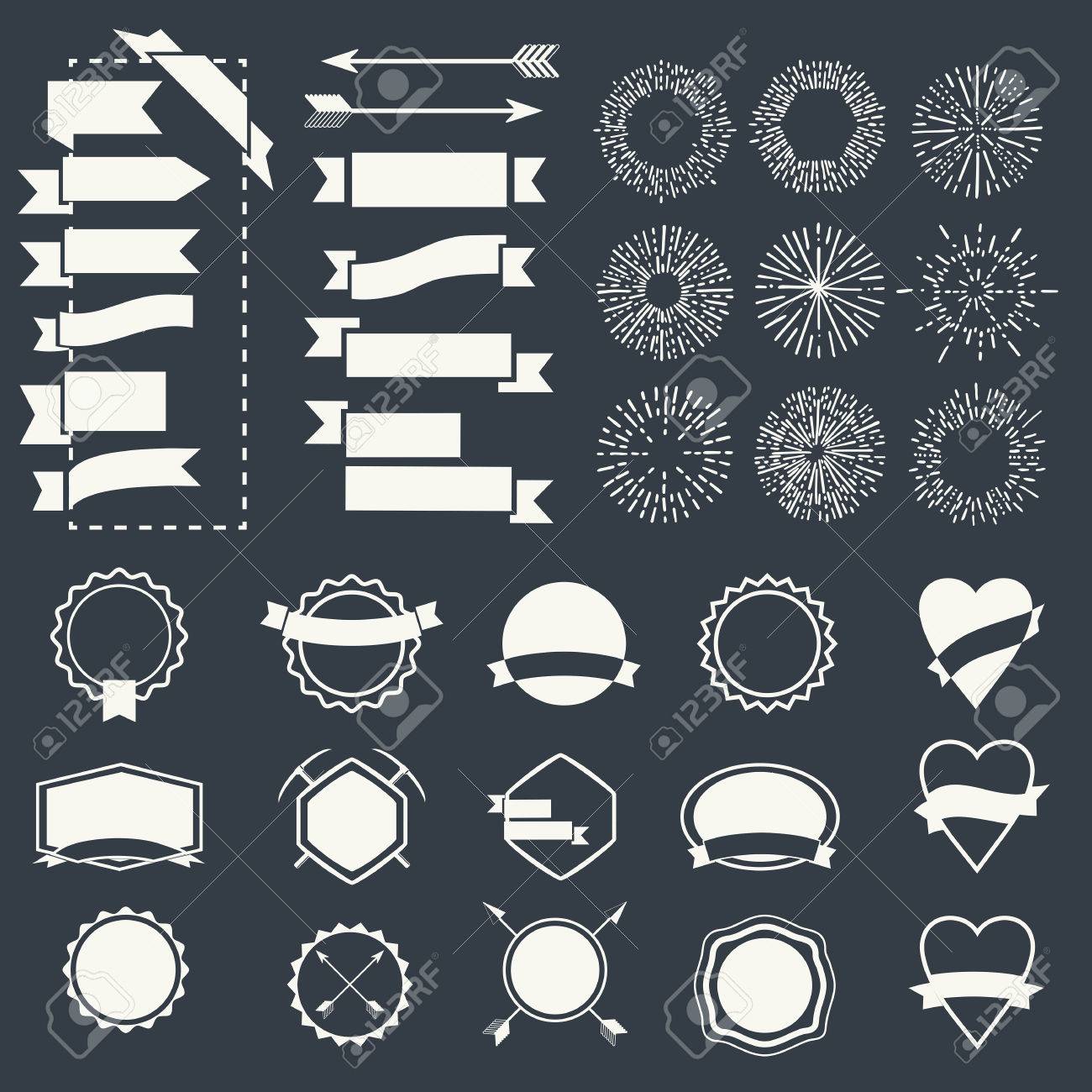 Retro Vintage Template Shapes Elements Forms Vector Design Royalty Free Cliparts Vectors And Stock Illustration Image 56882218