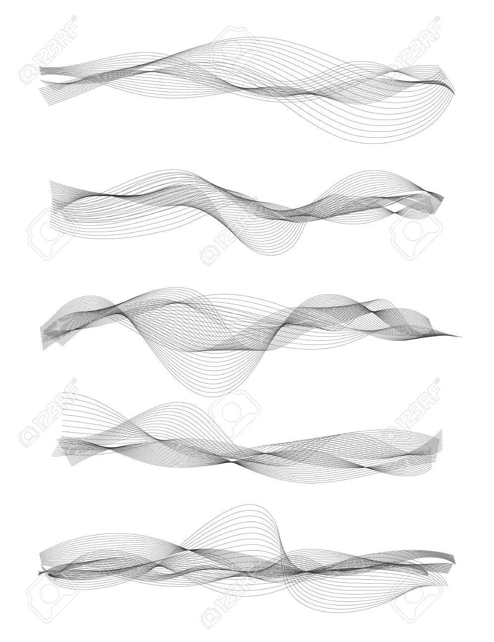 Vector music sound waves set. Audio digital equalizer technology, console panel, pulse musical. - 56919742 Vector music sound waves set. Audio digital equalizer technology, console panel, pulse musical. - 56919742