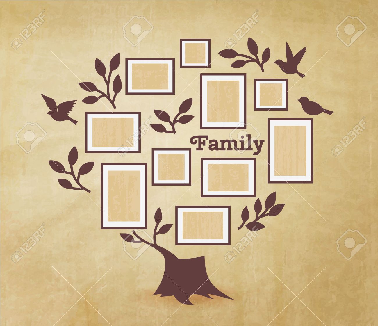 Memories tree with picture frames. Insert your photo into template frames. Collage vector illustration - 59591505 Memories tree with picture frames. Insert your photo into template frames. Collage vector illustration - 59591505