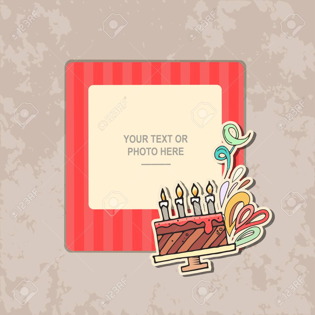 photo frame on vintage background album template for kid baby baby album background