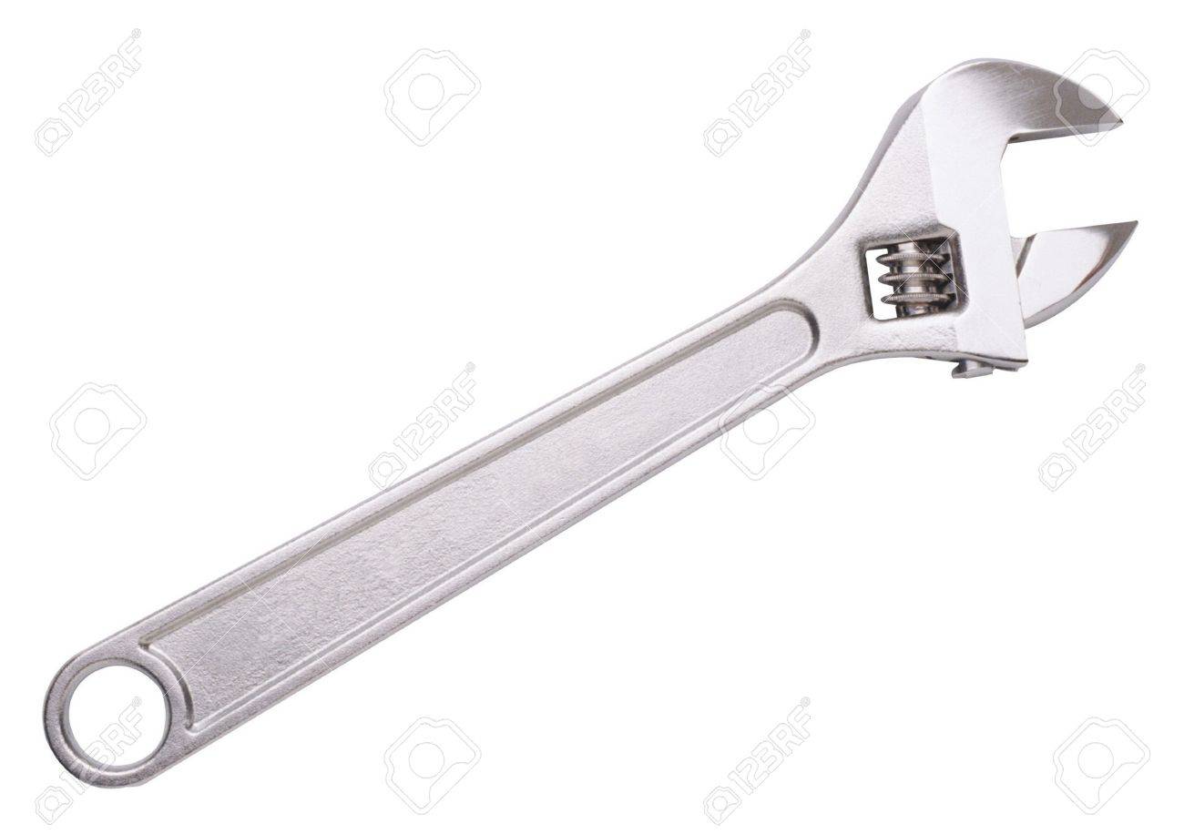 Adjustable wrench isolated on white - 16391403 Adjustable wrench isolated on white - 16391403