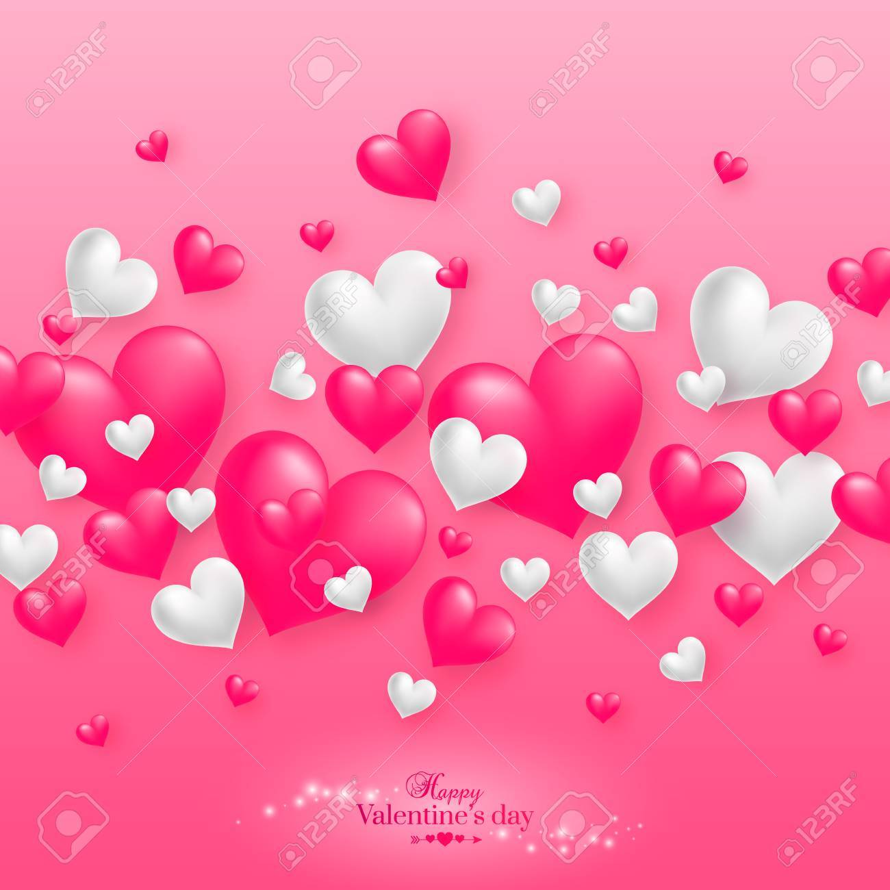 pink valentines hearts