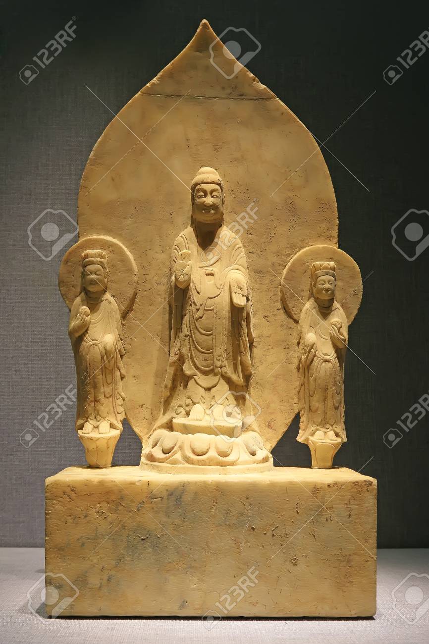 中国伝統石彫刻 風景と人物