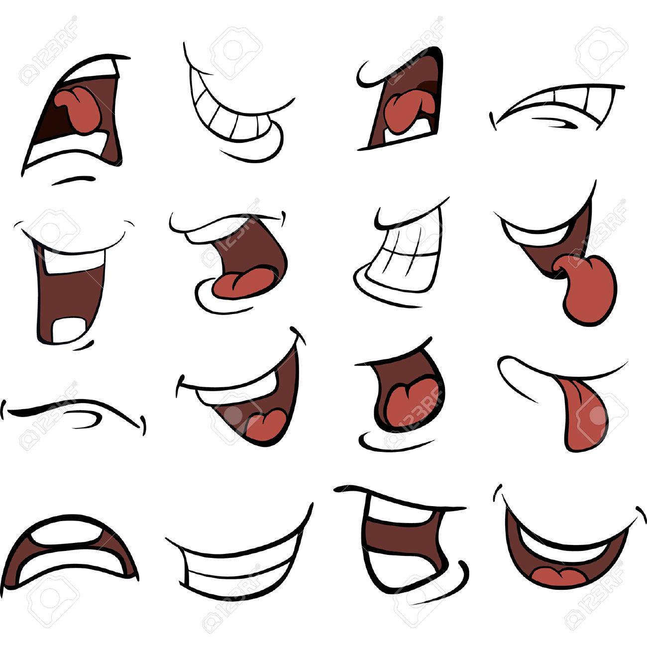Set Of Mouths Cartoon Royalty Free Cliparts Vectors And Stock Illustration Image
