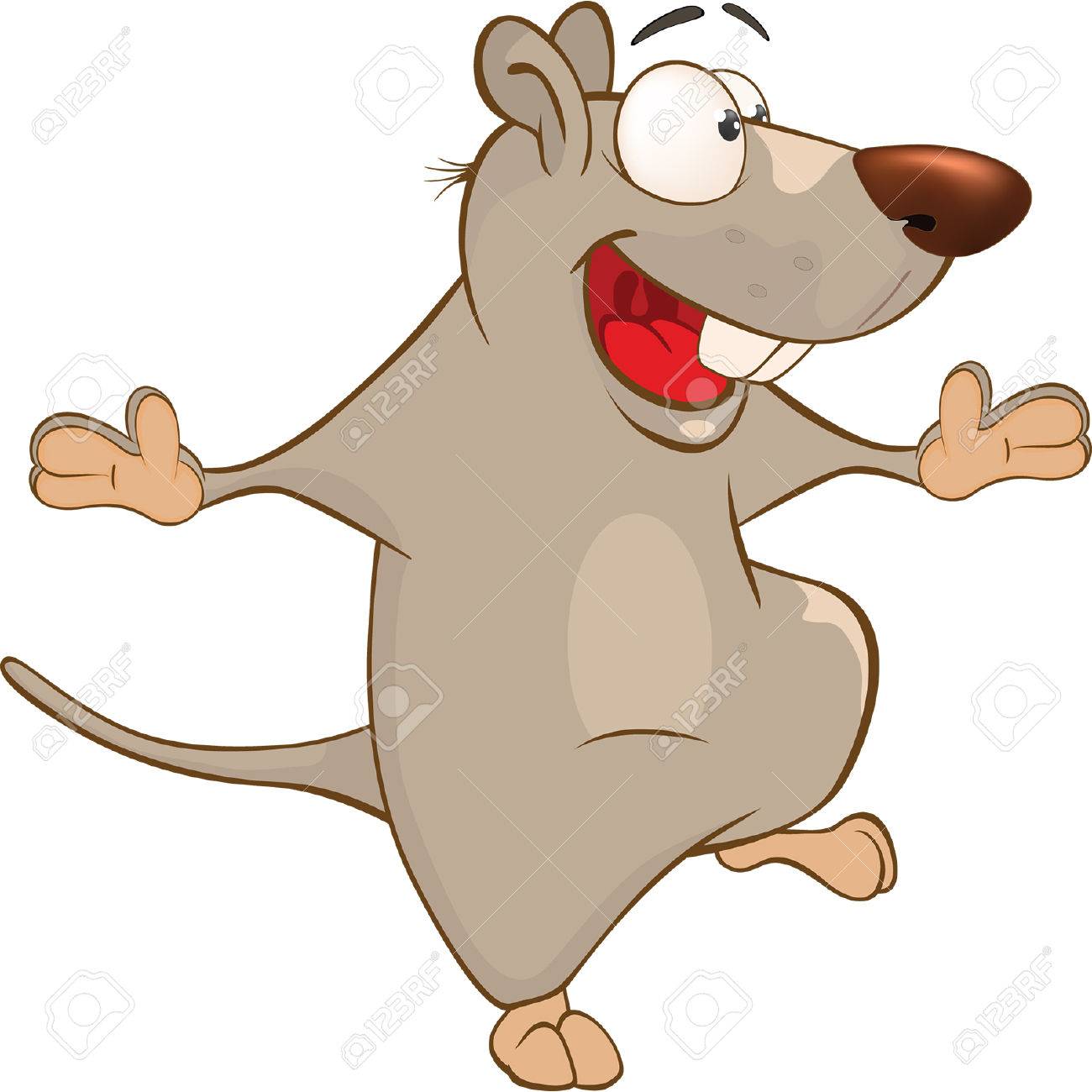 かわいいネズミのイラスト 漫画のキャラクター のイラスト素材 ベクタ Image