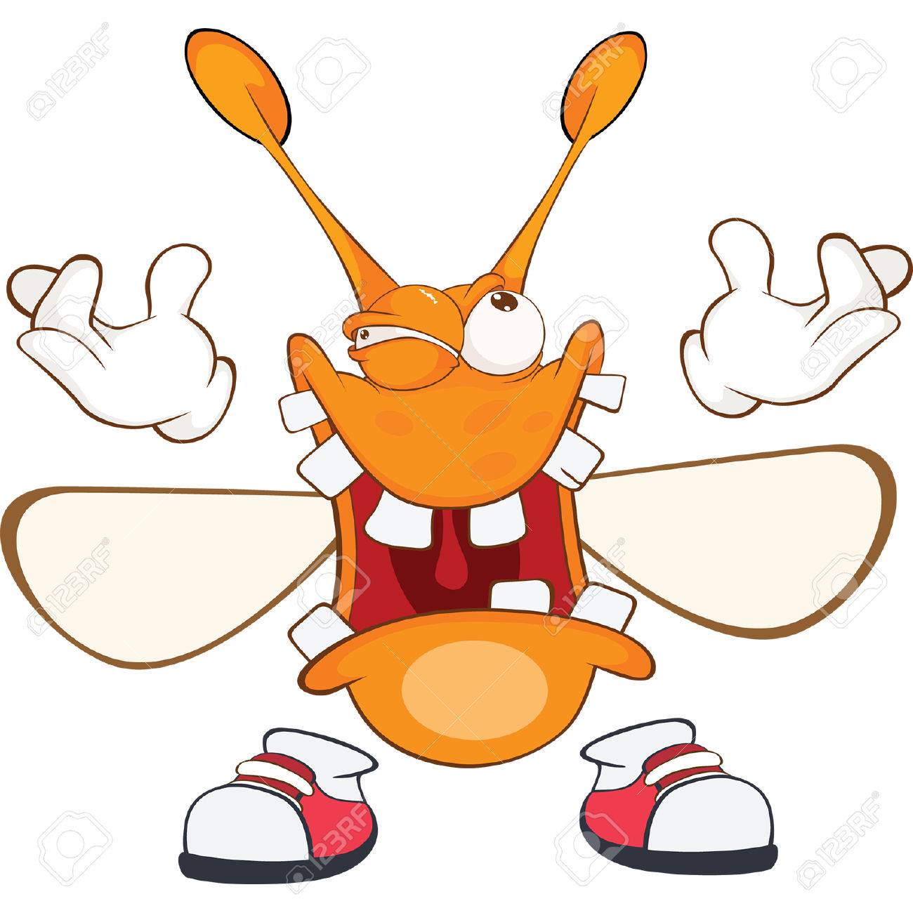 面白い服蛾のイラスト 漫画のキャラクターのイラスト素材 ベクタ Image