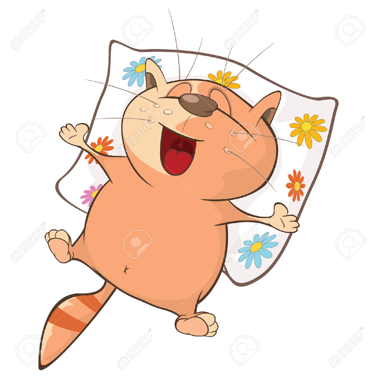 かわいい猫のイラスト 漫画のキャラクターのイラスト素材 ベクタ Image