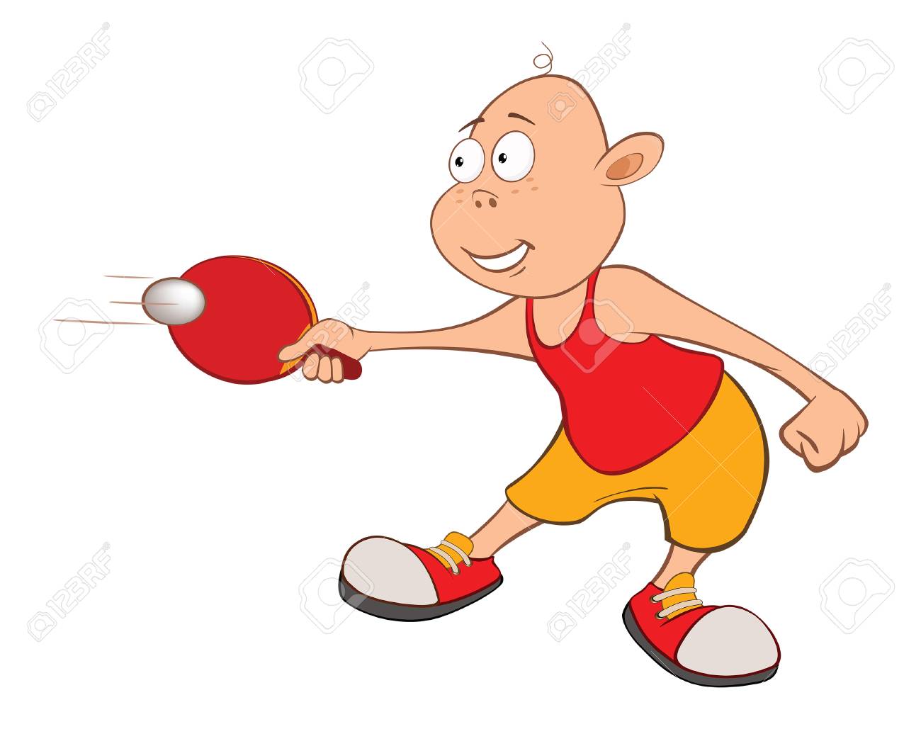 Illustration Of Cute Little Boy Table Tennis Player Royalty Free Cliparts Vectors And Stock Illustration Image