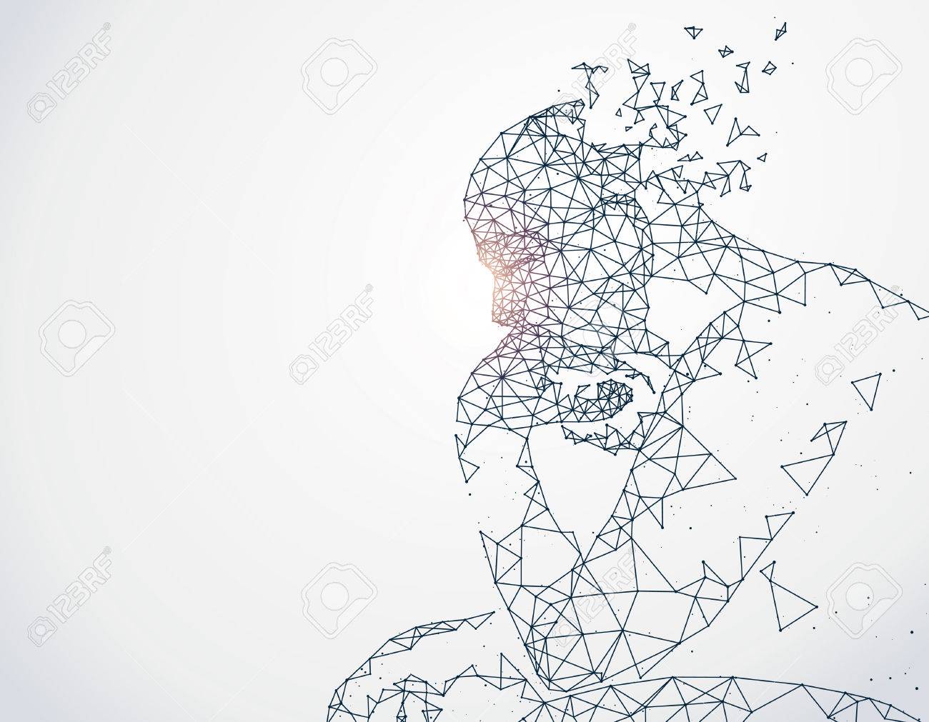 Lines connected to thinkers, symbolizing the meaning of artificial intelligence. - 68925091 Lines connected to thinkers, symbolizing the meaning of artificial intelligence. - 68925091