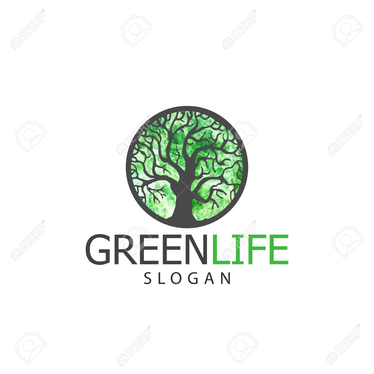 vector illustration og tree logo or icon design template badges