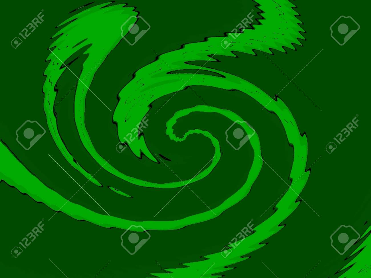 green swirls
